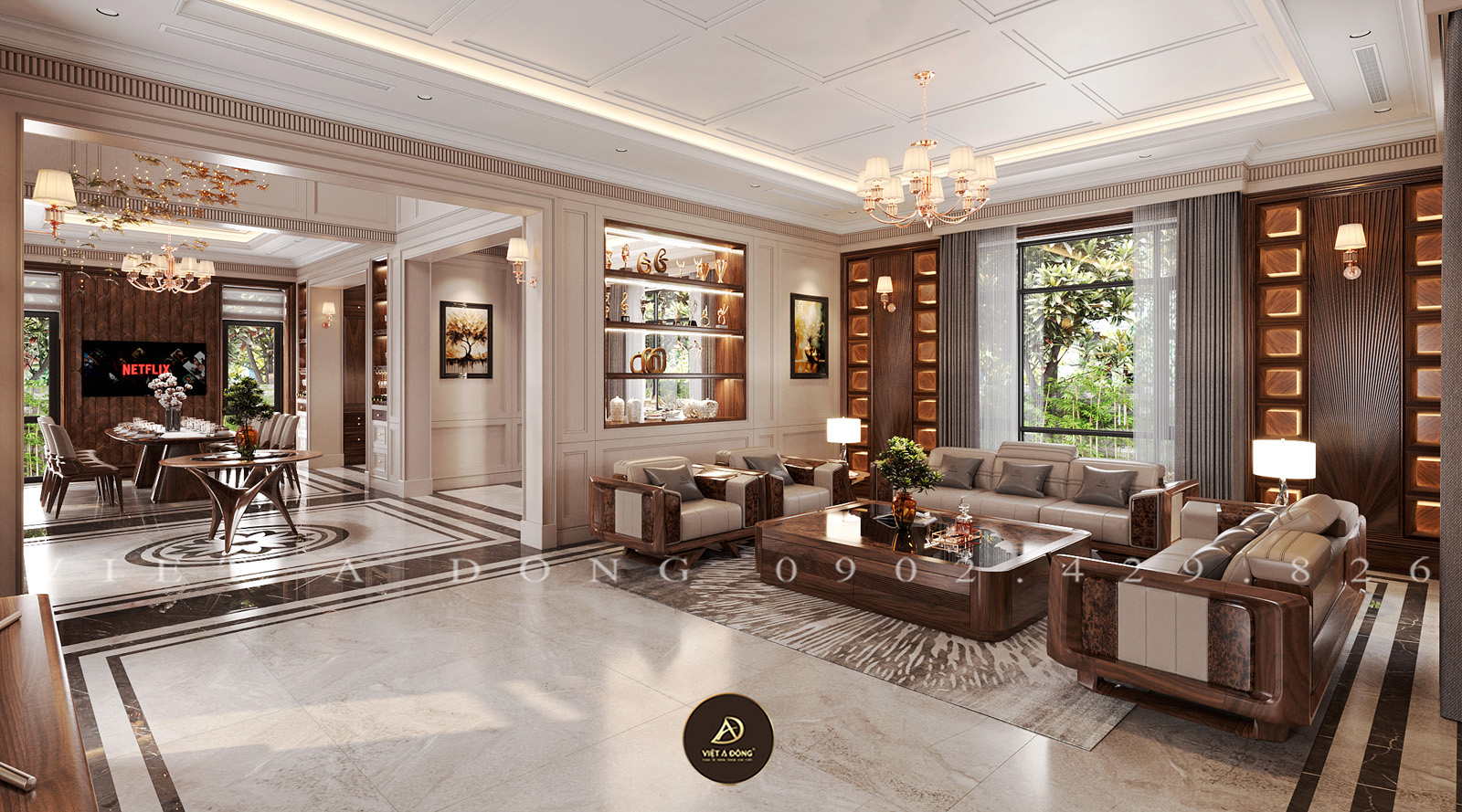 Phong cách sang trọng - Thiết kế nhà phố đẳng cấp, thượng lưu